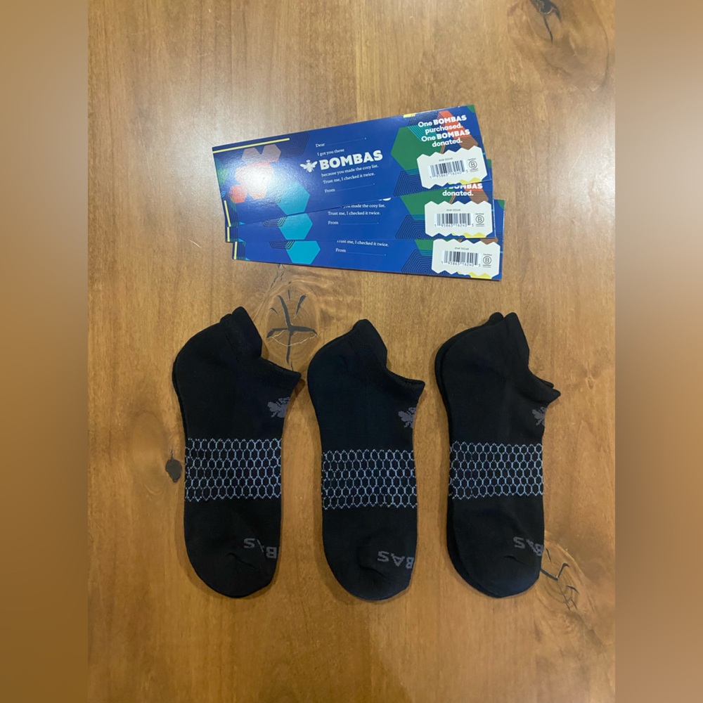 BOMBAS Large ANKLE Pack of 3 Socks BRAND NEW!!